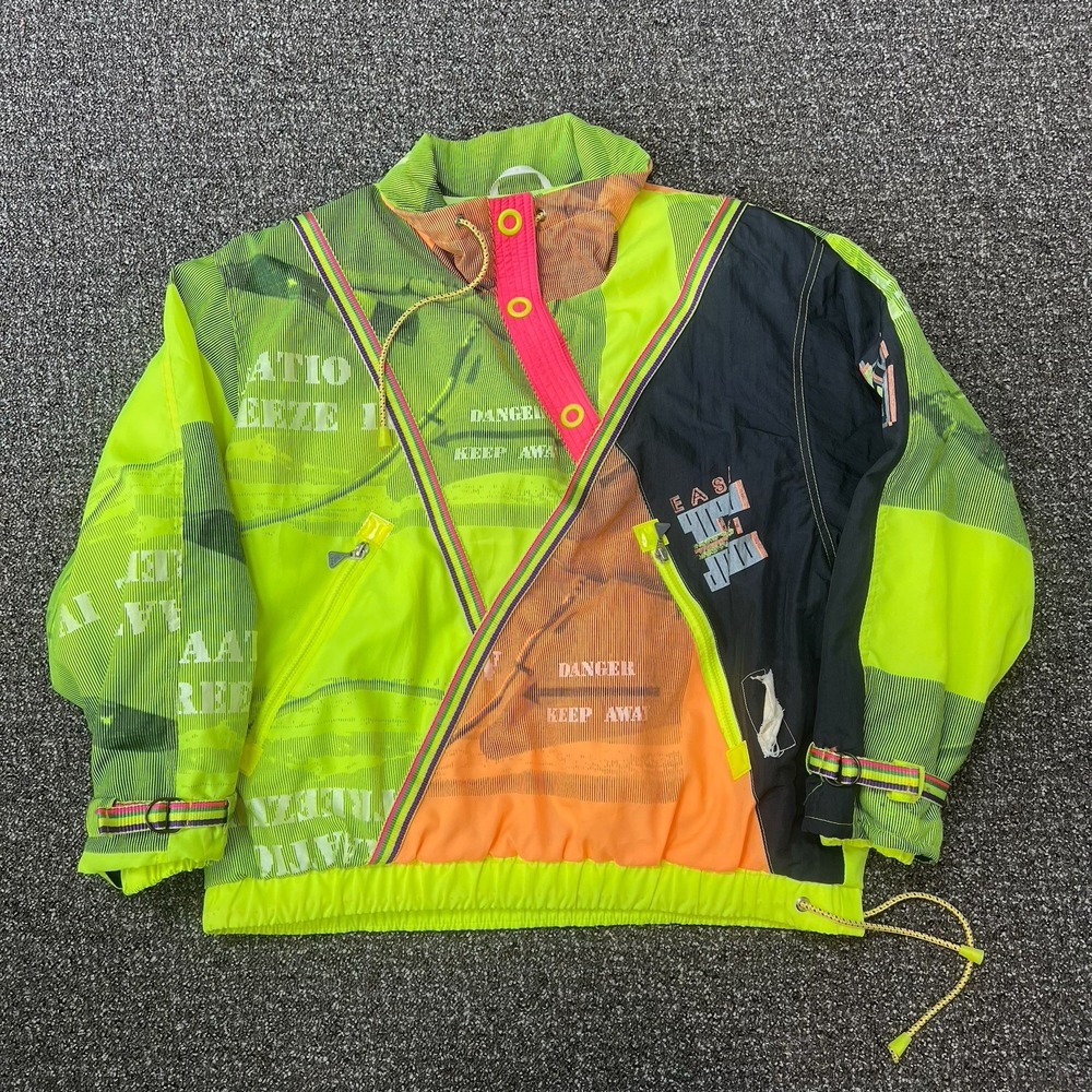 Vintage 1990s North Lutha Jacket Green Ski Baggy Finland Made Rare Size Large